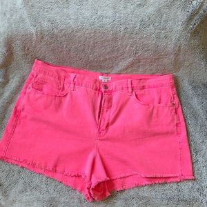 Good American Women's Pink Denim Shorts